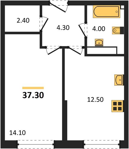 Фото №1: 1-комнатная квартира 37 м² - Краснодар, Прикубанский внутригородской округ, мкр. Догма Парк