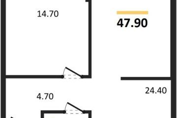 Фото №1: 1-комнатная квартира 47 м² - Краснодар, мкр. Догма Парк, 