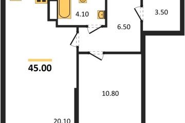 Фото №1: 1-комнатная квартира 45 м² - Краснодар, мкр. Догма Парк, 