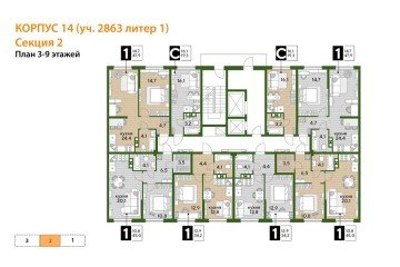 Фото №4: 1-комнатная квартира 47 м² - Краснодар, мкр. Догма Парк, 