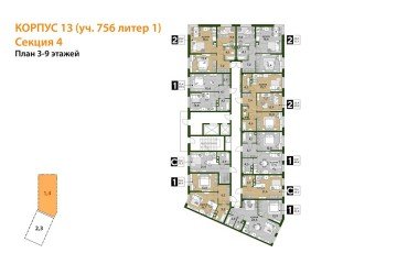 Фото №5: 2-комнатная квартира 60 м² - Краснодар, мкр. Догма Парк, 