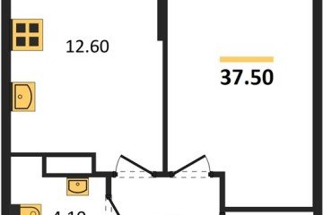 Фото №1: 1-комнатная квартира 37 м² - Краснодар, мкр. Догма Парк, 