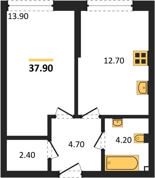 Фото №1: 1-комнатная квартира 37 м² - Краснодар, Прикубанский внутригородской округ, мкр. Догма Парк