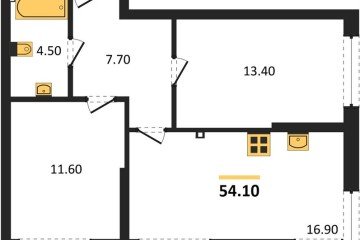 Фото №1: 2-комнатная квартира 54 м² - Краснодар, мкр. Догма Парк, 