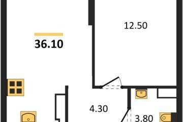 Фото №1: 1-комнатная квартира 36 м² - Краснодар, мкр. Догма Парк, 