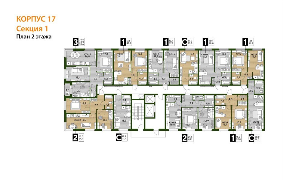 Фото №5: 2-комнатная квартира 60 м² - Краснодар, Прикубанский внутригородской округ, мкр. Догма Парк