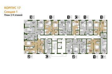 Фото №5: 2-комнатная квартира 59 м² - Краснодар, мкр. Догма Парк, 