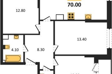 Фото №1: 3-комнатная квартира 70 м² - Краснодар, мкр. Догма Парк, 
