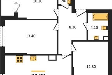 Фото №1: 3-комнатная квартира 70 м² - Краснодар, мкр. Прикубанский внутригородской округ, 