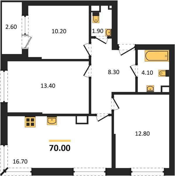 Фото №1: 3-комнатная квартира 70 м² - Краснодар, Догма Парк, мкр. Прикубанский внутригородской округ