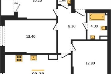 Фото №1: 3-комнатная квартира 69 м² - Краснодар, мкр. Прикубанский внутригородской округ, 