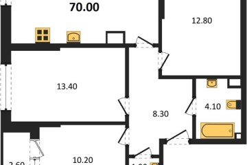 Фото №1: 3-комнатная квартира 70 м² - Краснодар, мкр. Догма Парк, 