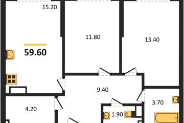 Фото №1: 2-комнатная квартира 59 м² - Краснодар, мкр. Догма Парк, 