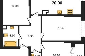 Фото №1: 3-комнатная квартира 70 м² - Краснодар, мкр. Догма Парк, 