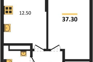 Фото №1: 1-комнатная квартира 37 м² - Краснодар, мкр. Догма Парк, 
