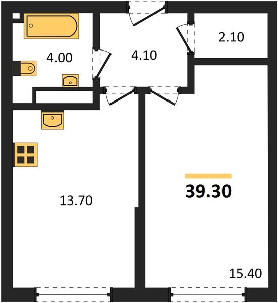 Фото №1: 1-комнатная квартира 39 м² - Краснодар, Прикубанский внутригородской округ, мкр. Догма Парк