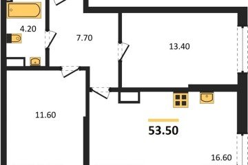 Фото №1: 2-комнатная квартира 53 м² - Краснодар, мкр. Догма Парк, 