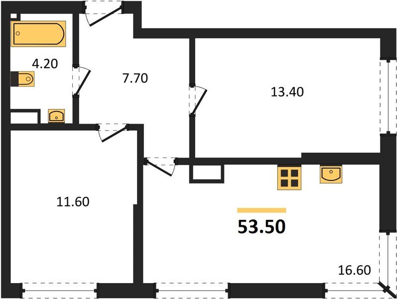 Фото №1: 2-комнатная квартира 53 м² - Краснодар, Прикубанский внутригородской округ, мкр. Догма Парк