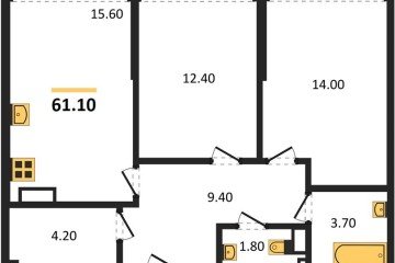 Фото №1: 2-комнатная квартира 61 м² - Краснодар, мкр. Догма Парк, 