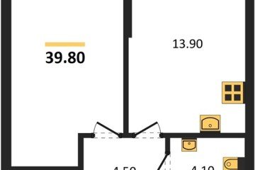 Фото №1: 1-комнатная квартира 39 м² - Краснодар, мкр. Прикубанский внутригородской округ, 