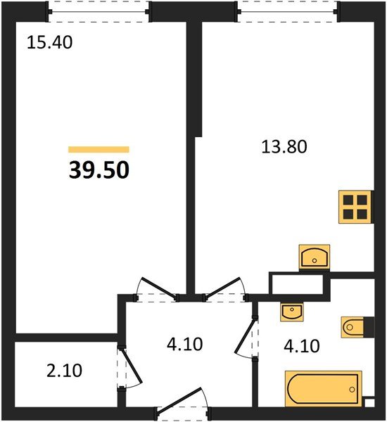 Фото №1: 1-комнатная квартира 39 м² - Краснодар, Догма Парк, мкр. Прикубанский внутригородской округ