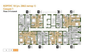 Фото №5: 1-комнатная квартира 39 м² - Краснодар, мкр. Прикубанский внутригородской округ, 