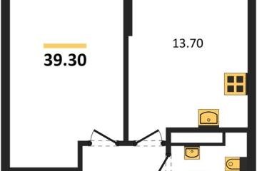 Фото №1: 1-комнатная квартира 39 м² - Краснодар, мкр. Прикубанский внутригородской округ, 