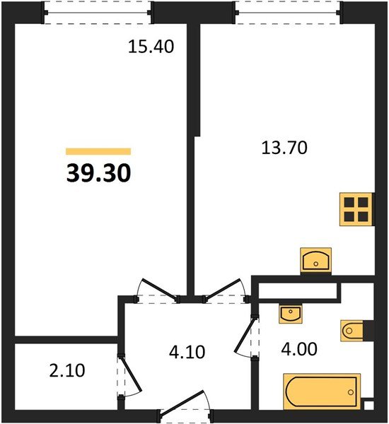 Фото №1: 1-комнатная квартира 39 м² - Краснодар, Догма Парк, мкр. Прикубанский внутригородской округ