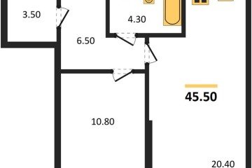 Фото №1: 1-комнатная квартира 45 м² - Краснодар, мкр. Прикубанский внутригородской округ, 