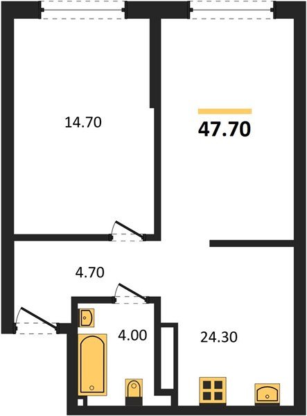 Фото №1: 1-комнатная квартира 47 м² - Краснодар, Догма Парк, мкр. Прикубанский внутригородской округ