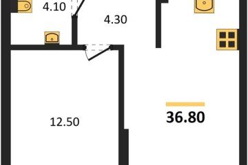 Фото №1: 1-комнатная квартира 36 м² - Краснодар, мкр. Прикубанский внутригородской округ, 