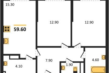 Фото №1: 2-комнатная квартира 59 м² - Краснодар, мкр. Прикубанский внутригородской округ, 