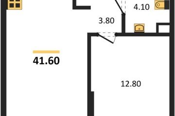 Фото №1: 1-комнатная квартира 41 м² - Краснодар, мкр. Прикубанский внутригородской округ, 