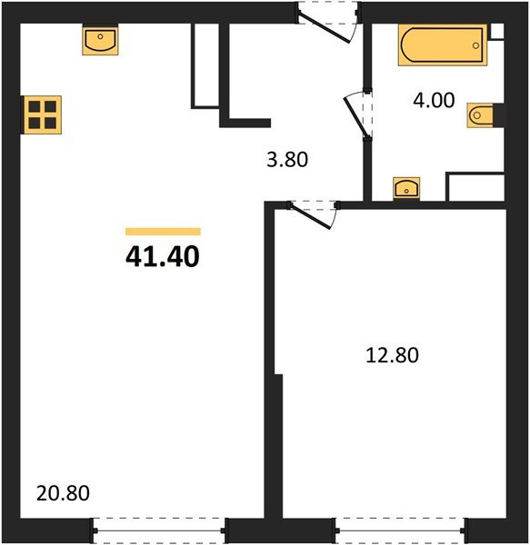 Фото №1: 1-комнатная квартира 41 м² - Краснодар, Догма Парк, мкр. Прикубанский внутригородской округ