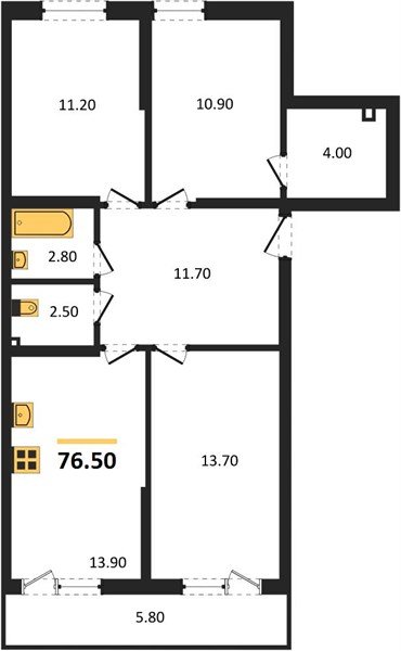 Фото №1: 3-комнатная квартира 76 м² - Краснодар, Догма Парк, мкр. Прикубанский внутригородской округ