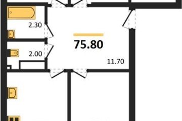 Фото №1: 3-комнатная квартира 75 м² - Краснодар, мкр. Прикубанский внутригородской округ, 