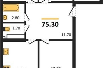 Фото №1: 3-комнатная квартира 75 м² - Краснодар, мкр. Прикубанский внутригородской округ, 