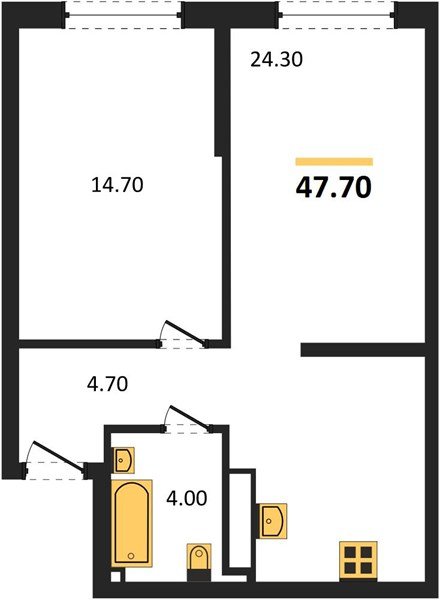Фото №1: 1-комнатная квартира 47 м² - Краснодар, Догма Парк, мкр. Прикубанский внутригородской округ