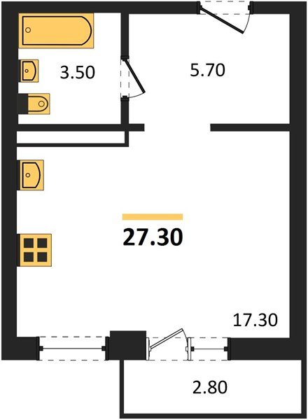 Фото №1: Студия 27 м² - Краснодар, жилой комплекс Нeo-квартал Красная Площадь, мкр. Прикубанский внутригородской округ, ул. Конгрессная, лит16