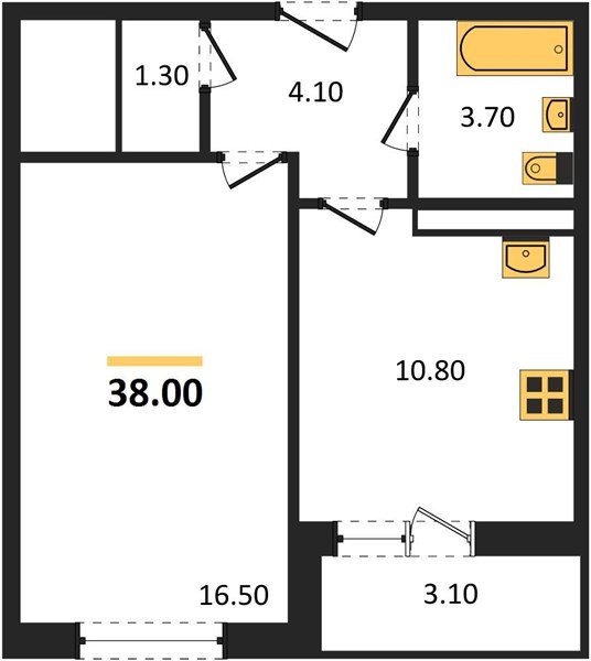 Фото №1: 1-комнатная квартира 37 м² - Краснодар, жилой комплекс Нeo-квартал Красная Площадь, мкр. Прикубанский внутригородской округ, ул. Конгрессная, лит16
