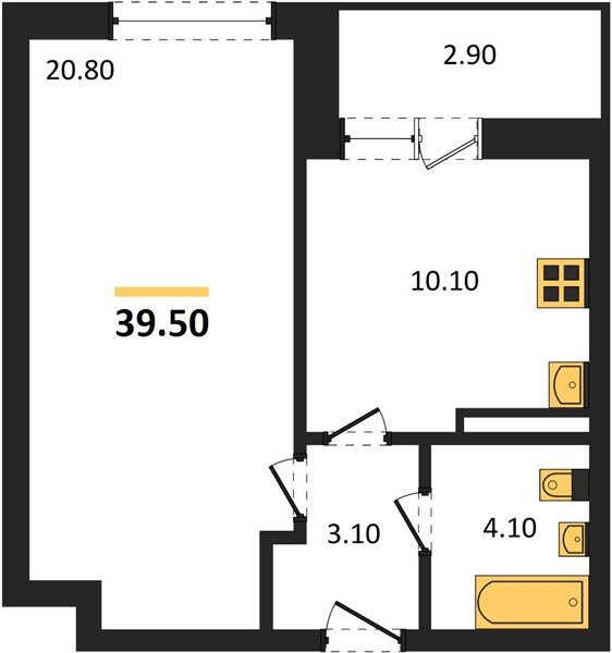 Фото №1: 1-комнатная квартира 39 м² - Краснодар, ЖК Красная Площадь, жилой комплекс Нeo-квартал Красная Площадь, мкр. Прикубанский внутригородской округ, ул. Конгрессная, лит16