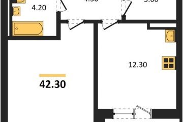 Фото №1: 1-комнатная квартира 42 м² - Краснодар, мкр. Прикубанский внутригородской округ, ул. Конгрессная, лит16