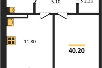 Фото №1: 1-комнатная квартира 40 м² - Краснодар, мкр. Прикубанский внутригородской округ, ул. Конгрессная, лит16