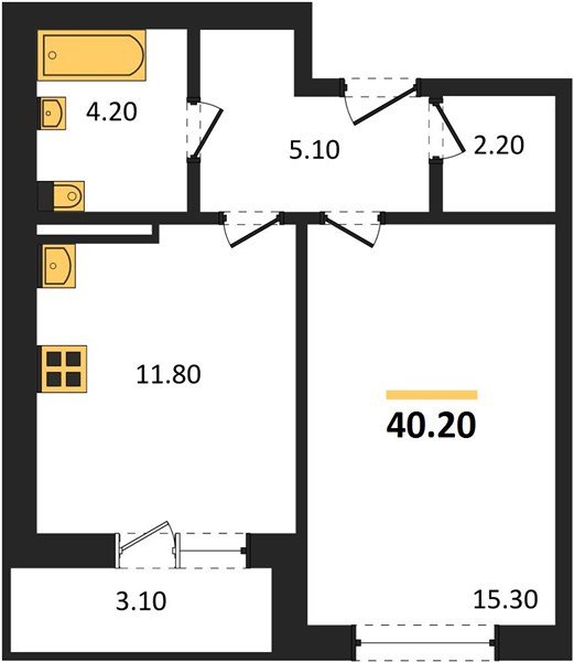 Фото №1: 1-комнатная квартира 40 м² - Краснодар, ЖК Красная Площадь, жилой комплекс Нeo-квартал Красная Площадь, мкр. Прикубанский внутригородской округ, ул. Конгрессная, лит16