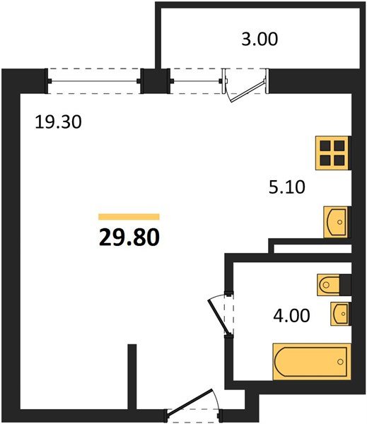 Фото №1: Студия 30 м² - Краснодар, ЖК Красная Площадь, жилой комплекс Нeo-квартал Красная Площадь, мкр. Прикубанский внутригородской округ, ул. Конгрессная, лит16