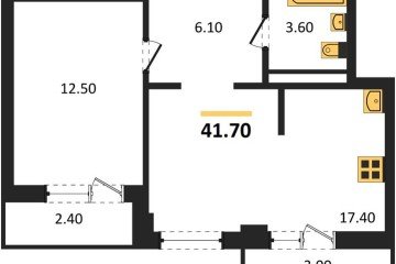 Фото №1: 1-комнатная квартира 42 м² - Краснодар, мкр. Прикубанский внутригородской округ, ул. им. Мурата Ахеджака, 12к9
