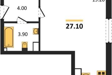 Фото №1: Студия 27 м² - Краснодар, мкр. Догма Парк, ул. Анны Ахматовой, 22лит