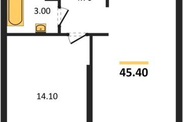 Фото №1: 1-комнатная квартира 45 м² - Краснодар, мкр. Догма Парк, ул. Анны Ахматовой, 22лит