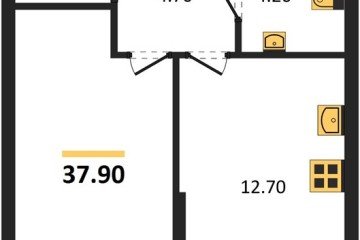 Фото №1: 1-комнатная квартира 37 м² - Краснодар, мкр. Догма Парк, ул. Анны Ахматовой, 22лит