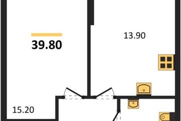 Фото №1: 1-комнатная квартира 39 м² - Краснодар, мкр. Догма Парк, ул. Анны Ахматовой, 22лит